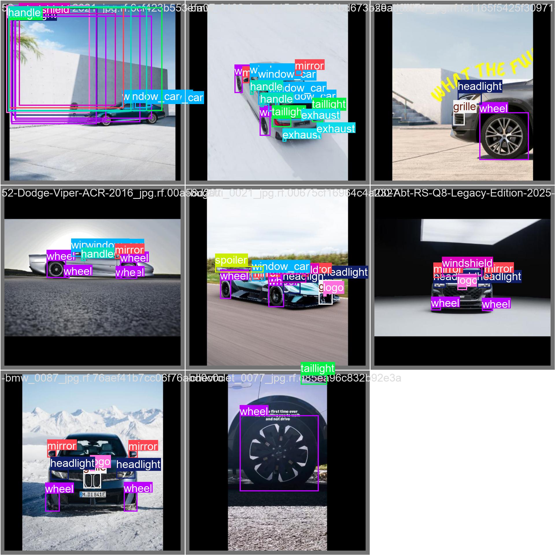 CarPartDetection labels batch